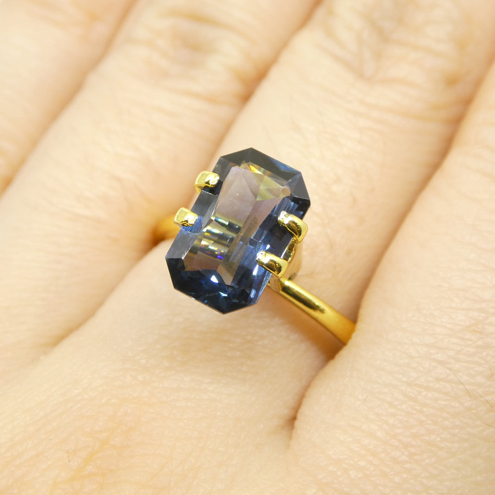 2.29ct Rectangular Scissor Cut Blue Spinel from Burma - Skyjems Wholesale Gemstones
