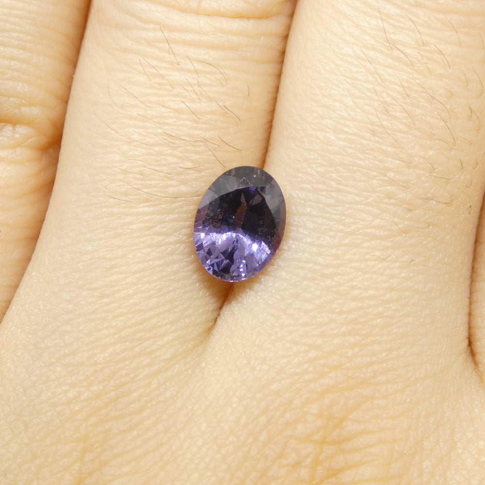 1.43ct Violet Spinel from Burma - Rare Oval Gemstone by SkyJems, Unheated Collector's Quality Gem