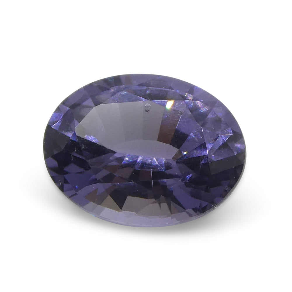 1.43ct Oval Violet Spinel from Burma, unheated Burmese gemstone by SkyJems, premium purple step-cut collector's stone