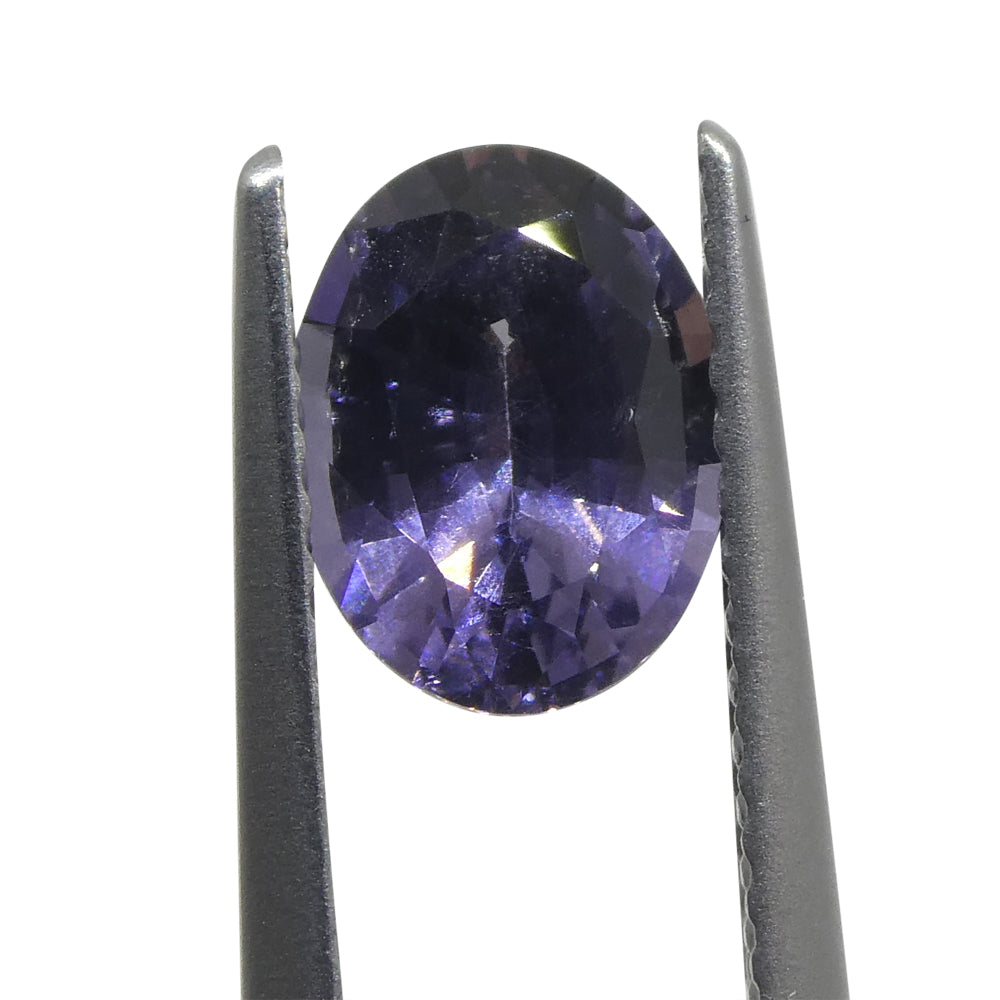 1.43ct Violet Spinel from Burma - Rare Oval Gemstone by SkyJems, Premium Unheated Purple Spinel Collection