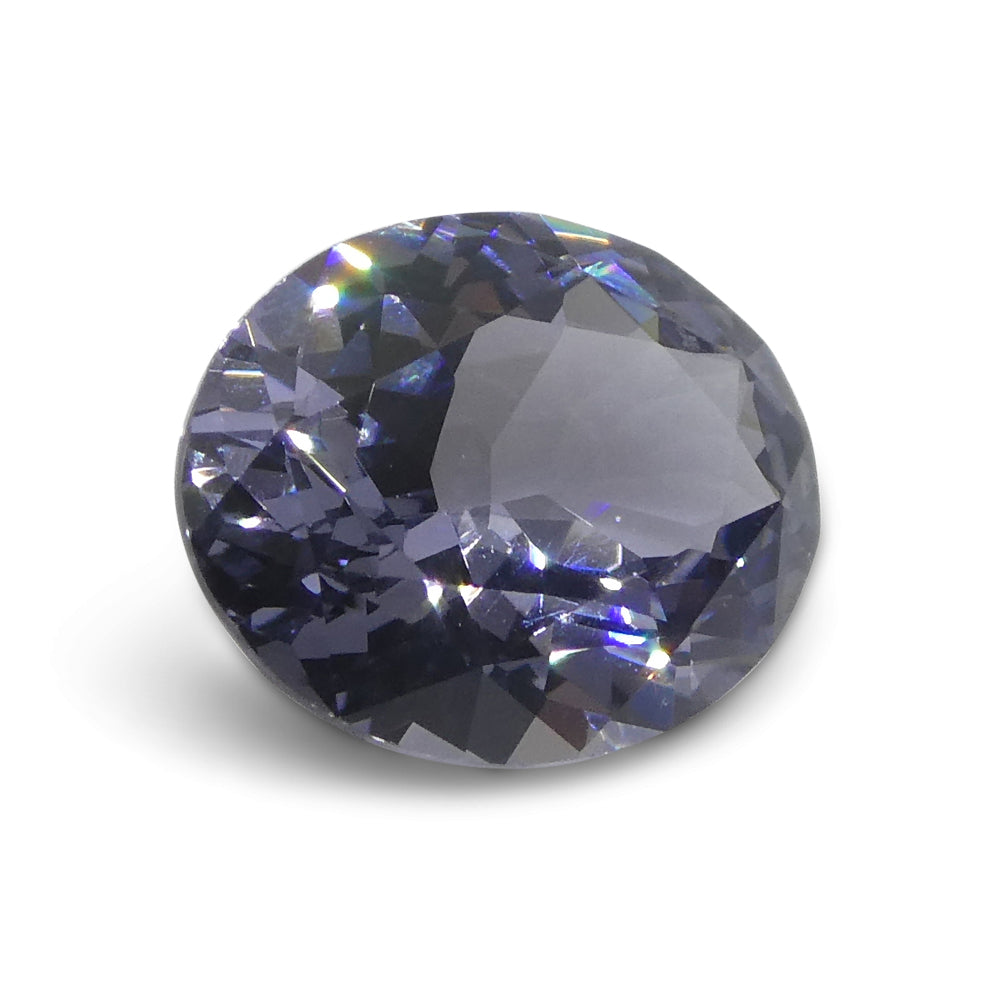 2.5 carat Burmese violet spinel, oval-cut gemstone from SkyJems' rare single-stone collection, premium quality unheated gem
