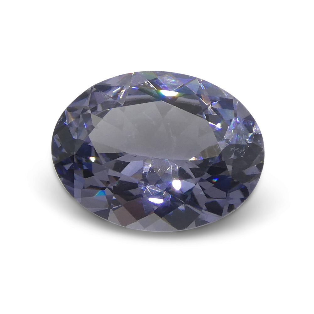 2.5 carat Burmese violet spinel, oval cut, unheated gemstone from SkyJems Canadian fine gem specialists