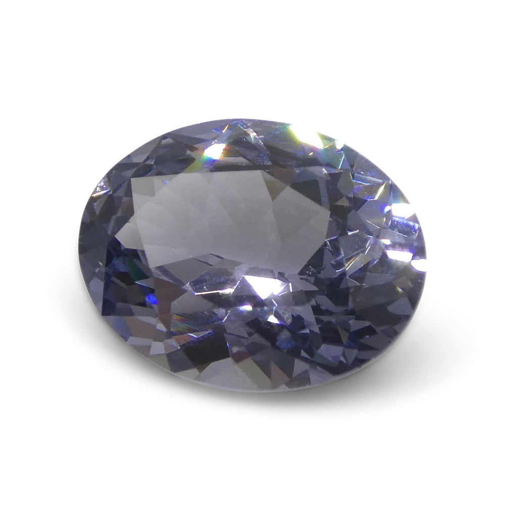 2.5 carat Burmese violet spinel, oval-cut gemstone from SkyJems' rare collector-grade single stone collection