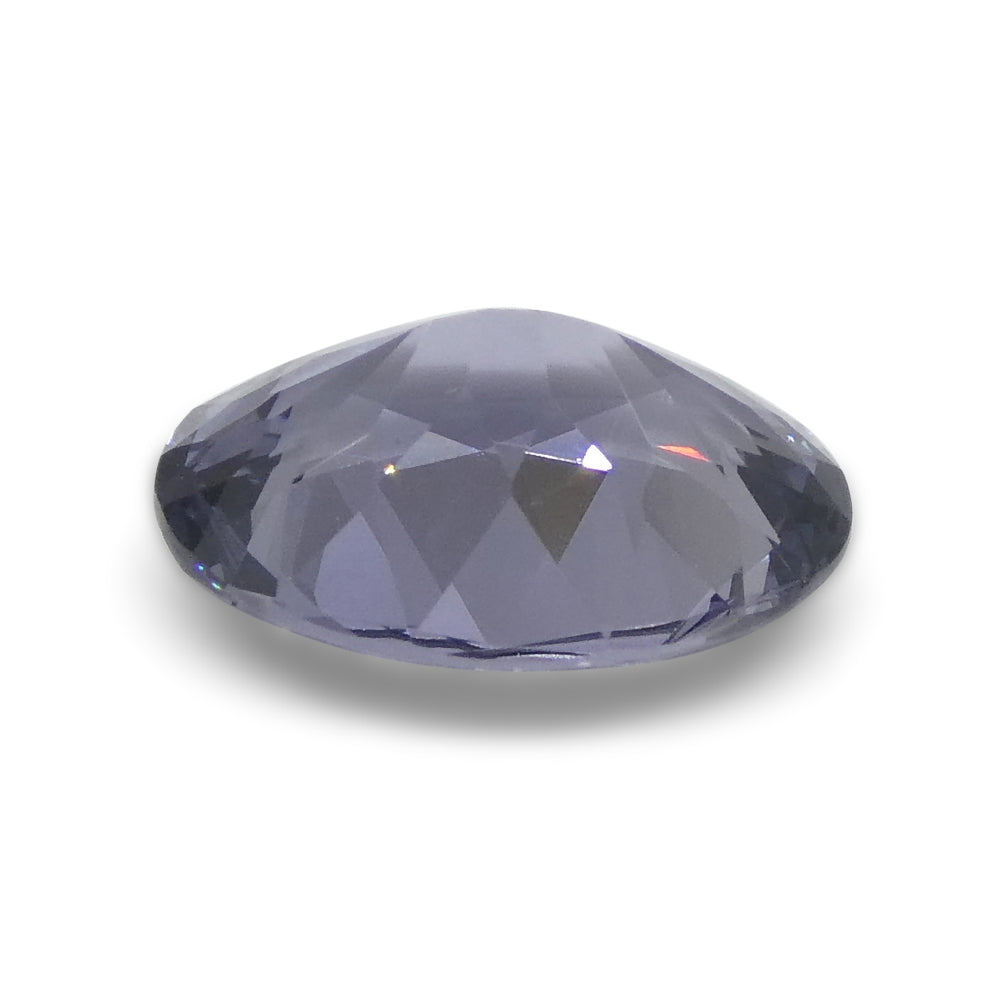 2.5 carat Burmese violet spinel, oval cut gemstone from SkyJems' rare collector-grade single stone collection