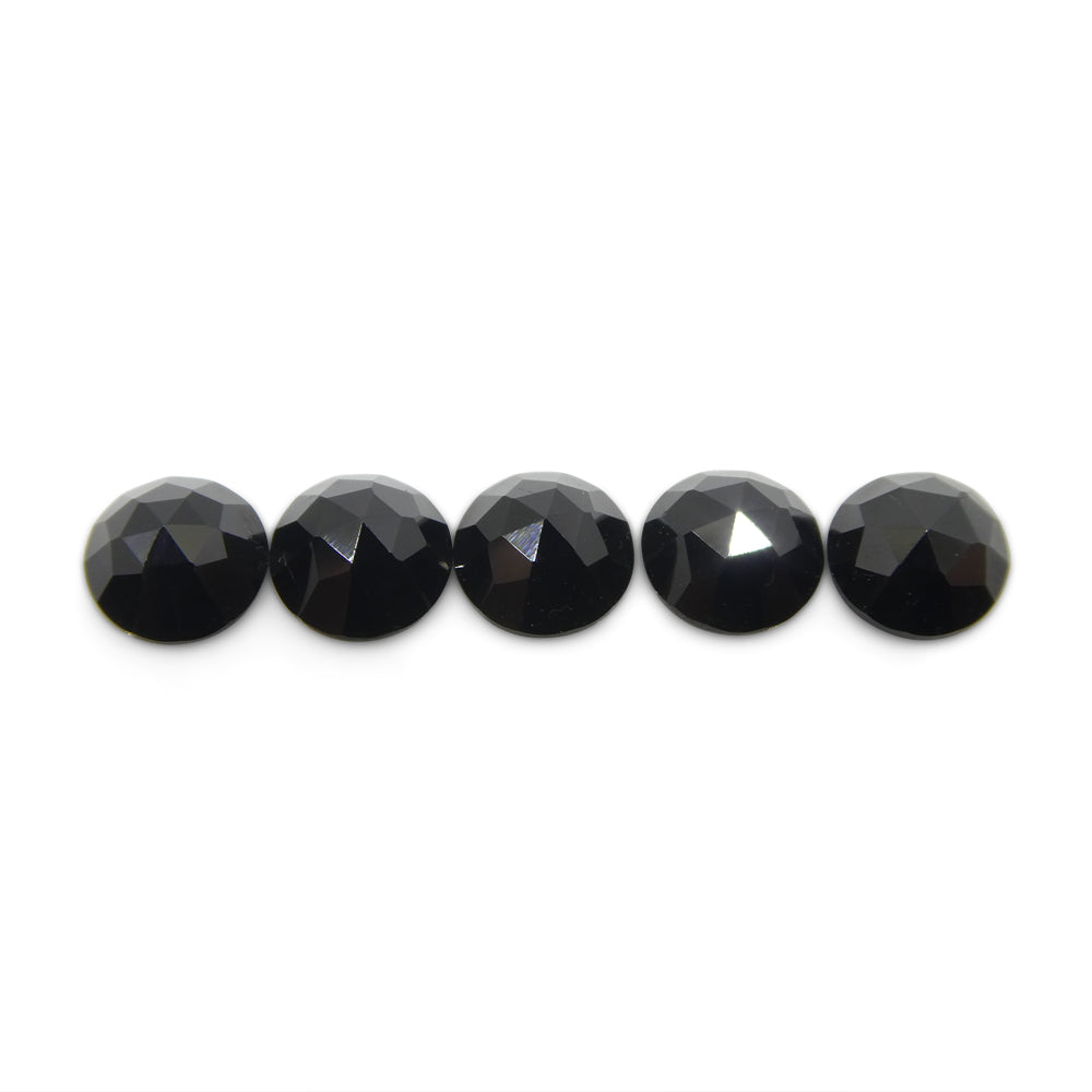 Spinel 2.46 cts 5.00 x 5.00 Round Black $40