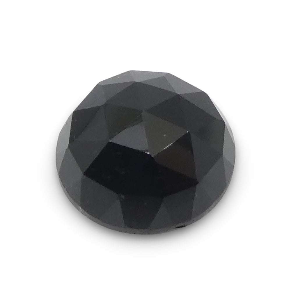 2.55ct Black Spinel Rose Cut Round Gemstone from Sri Lanka by SkyJems Canadian Gem Specialists