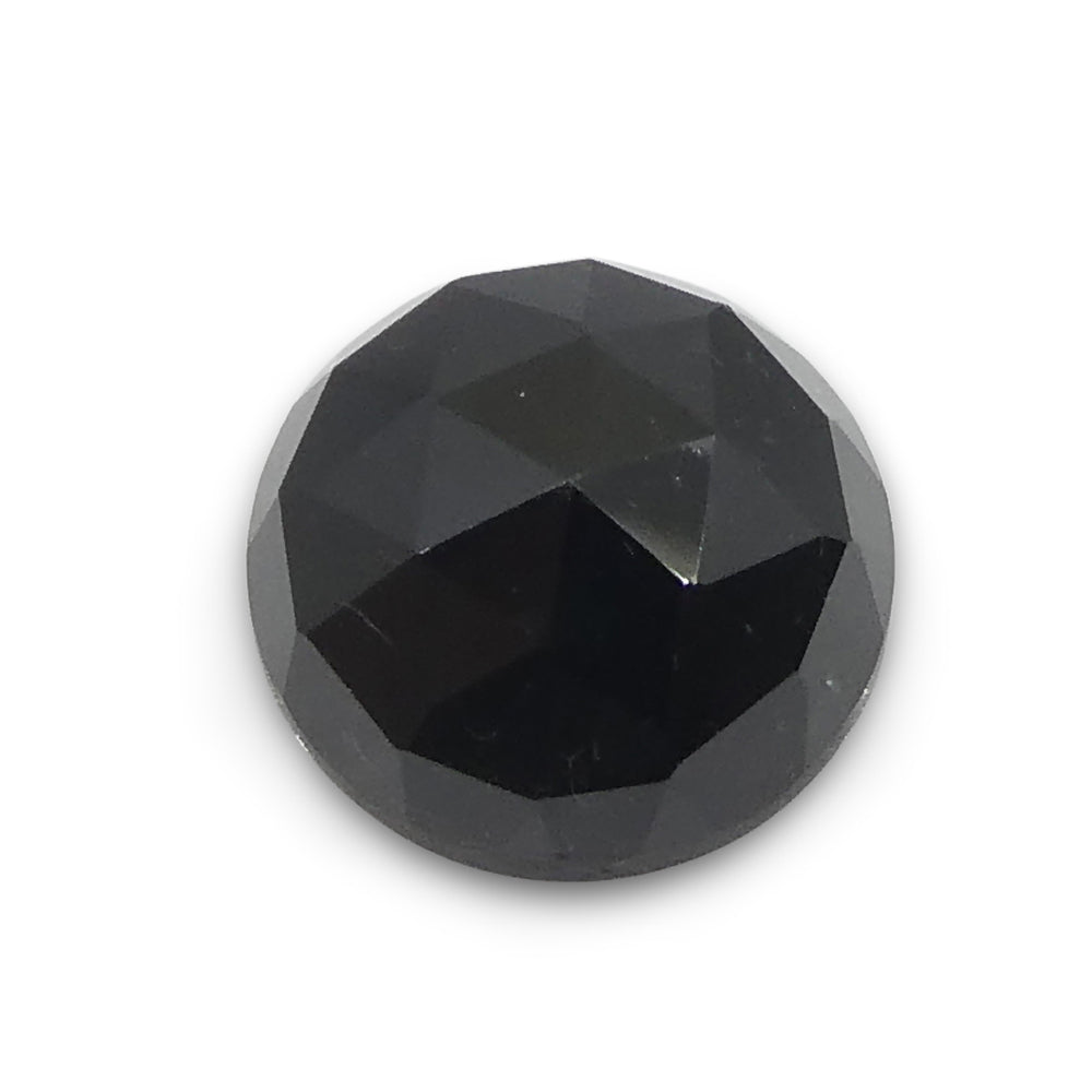 2.55ct Black Round Spinel from Sri Lanka, rare gem stone by SkyJems Canadian jewelers, natural unheated black gemstone