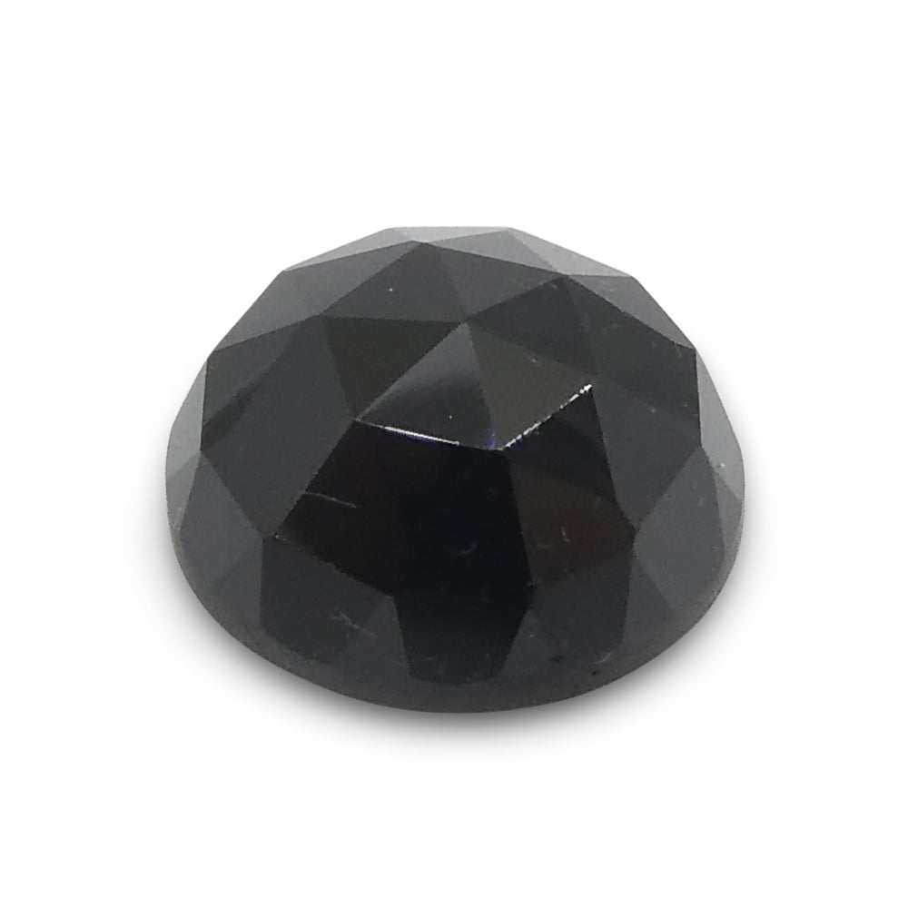 2.55ct Black Spinel Gemstone from Sri Lanka, Round Rose Cut, Premium Quality SkyJems Loose Stone