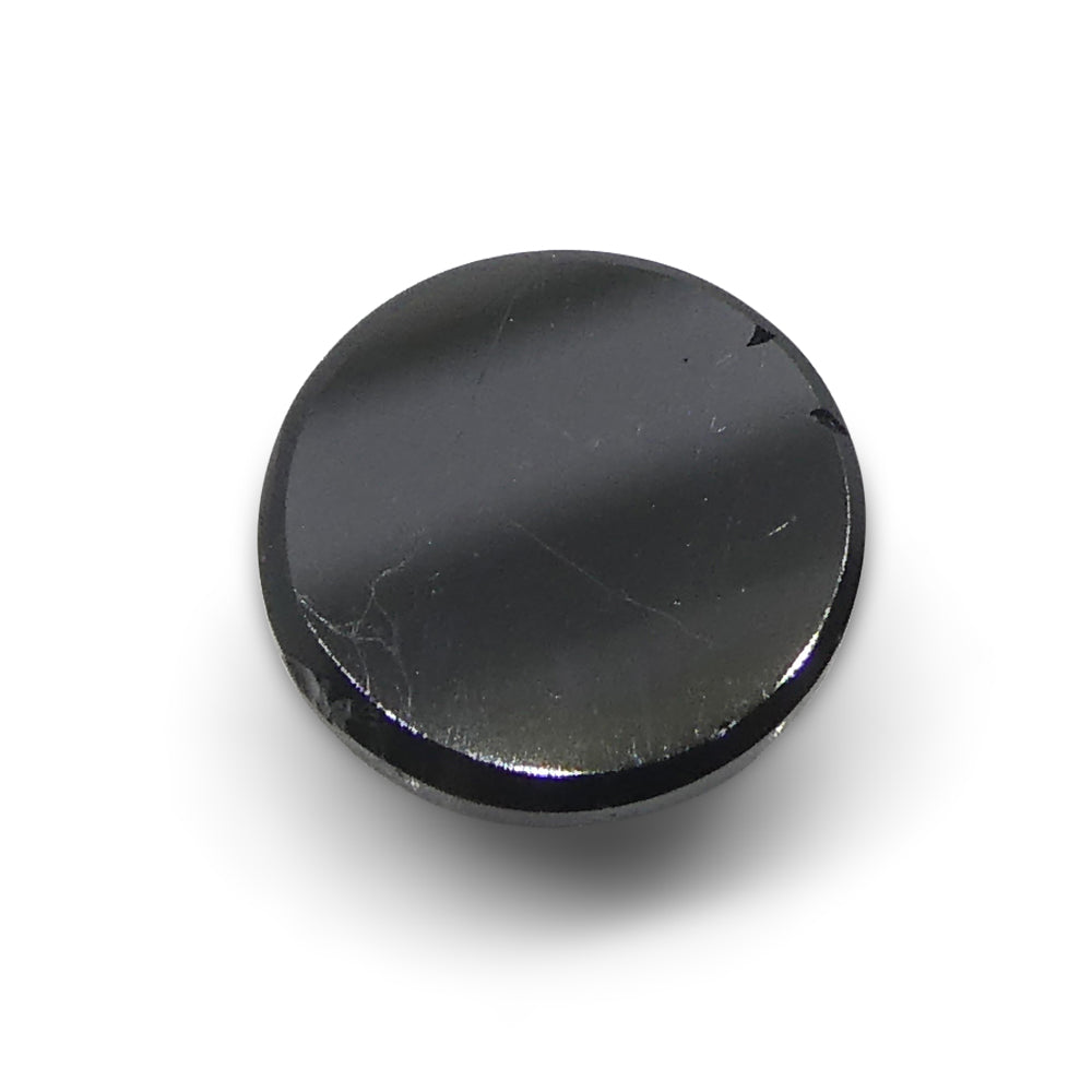 2.55ct Black Spinel Rose Cut Round Gemstone from Sri Lanka by SkyJems Canadian Fine Gems
