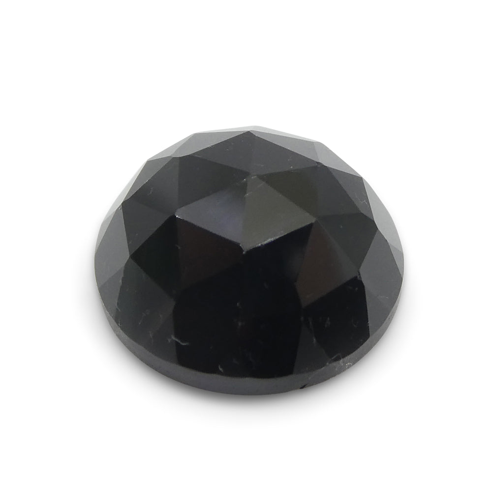 4.67ct Black Spinel Rose Cut Gemstone from Sri Lanka by SkyJems, premium round loose black gem