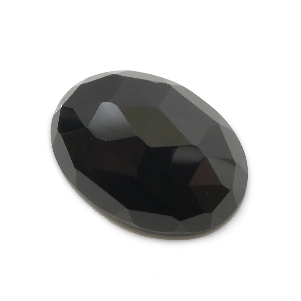 7.18ct Black Spinel Oval Rose Cut from Sri Lanka, premium loose gemstone by SkyJems Canadian gem specialists
