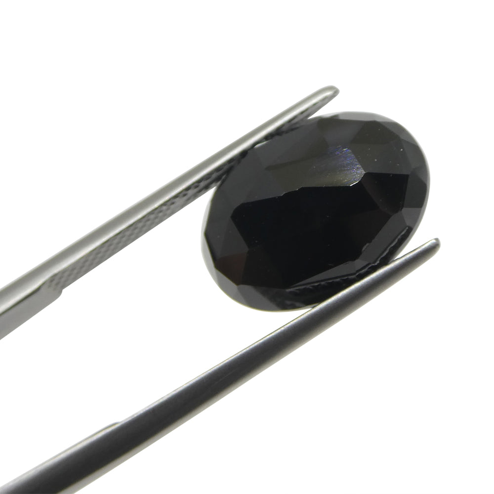 7.18ct Black Spinel Oval Rose Cut from Sri Lanka, premium loose gemstone by SkyJems Canadian gem specialists