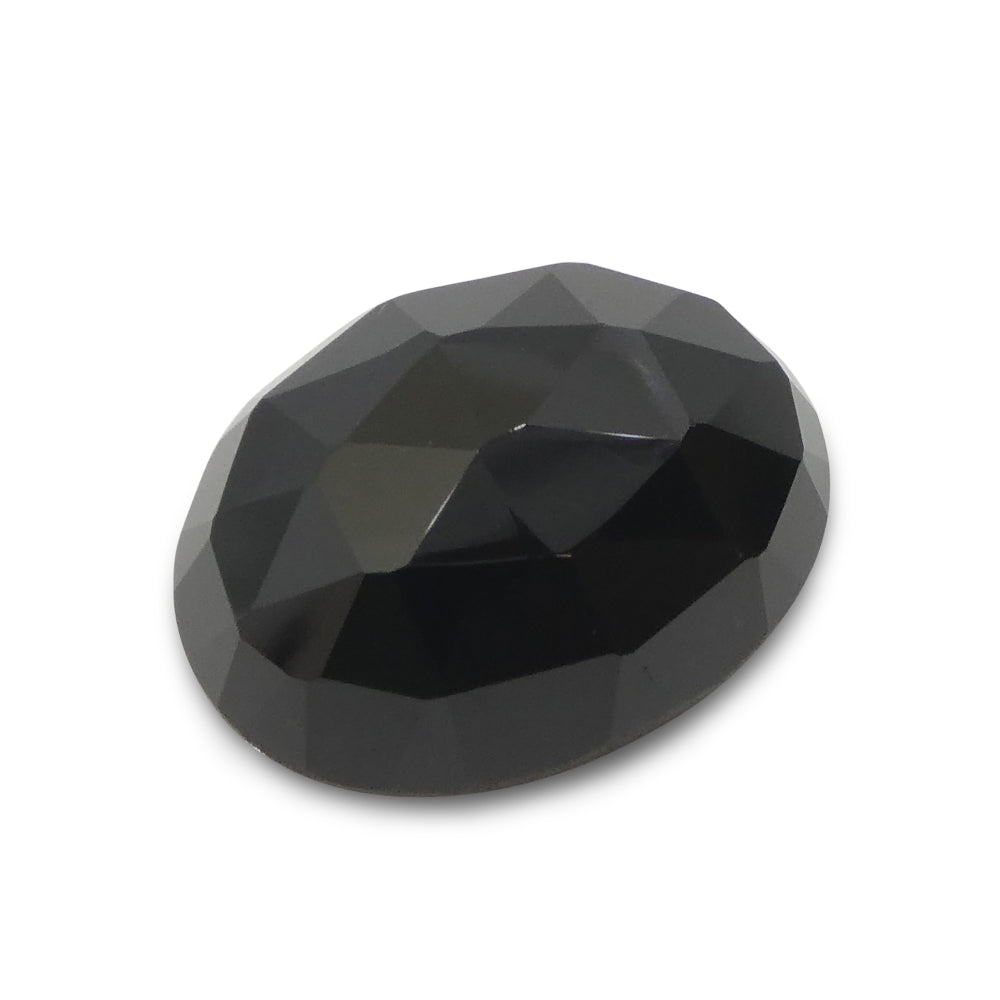 10.98ct Black Spinel Oval Rose Cut Gemstone from Sri Lanka by SkyJems, premium Canadian colored gem specialists