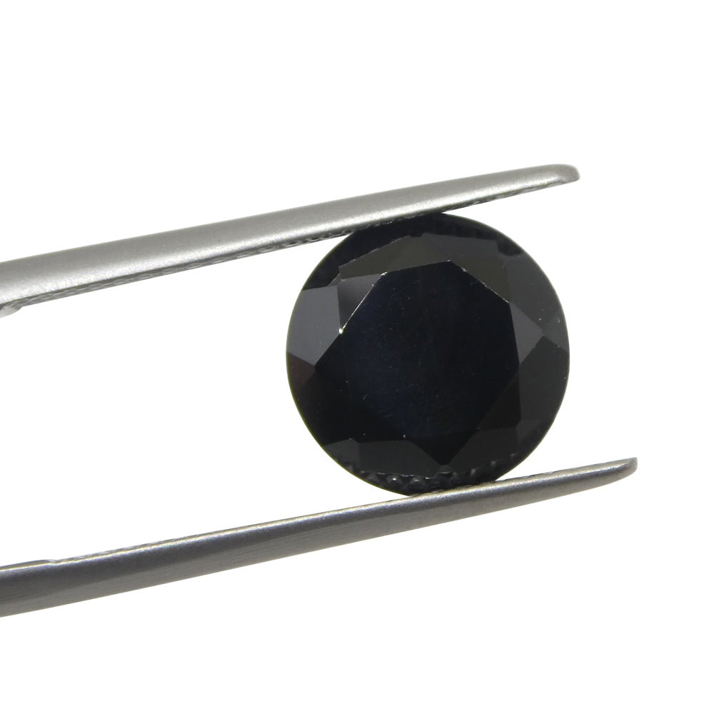 4.44ct Brilliant Cut Round Black Spinel from Sri Lanka - Skyjems Wholesale Gemstones