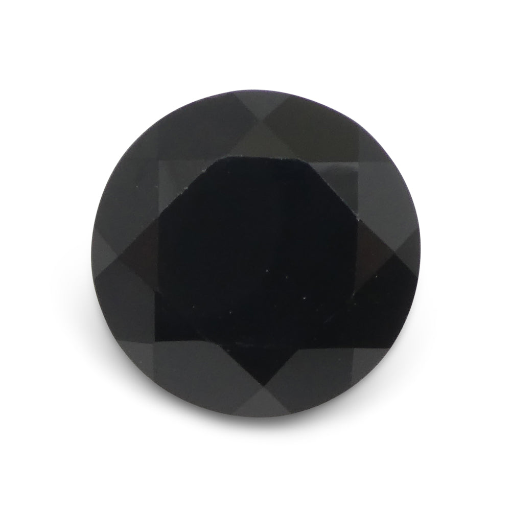 7.79ct Black Spinel Round Brilliant Cut from Sri Lanka, premium gemstone by SkyJems Canadian gem specialists