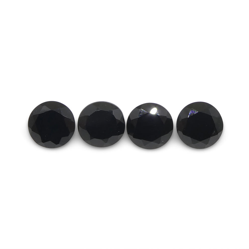 Spinel 4.16 cts 6.00 x 6.00 Round Black $60