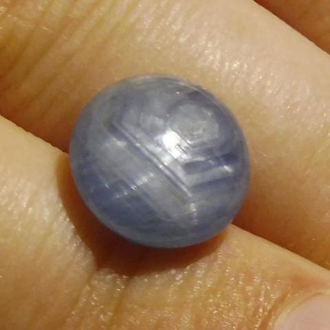 SkyJems 5.22 ct Round Blue Star Sapphire from Sri Lanka, showcasing brilliant asterism and classic gemstone elegance