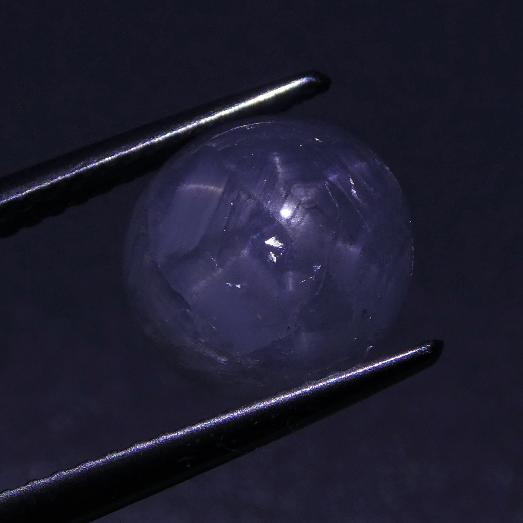 SkyJems 4.48 ct Blue Ceylon Star Sapphire - Rare Unheated Round Cabochon with Asterism Effect from Sri Lanka