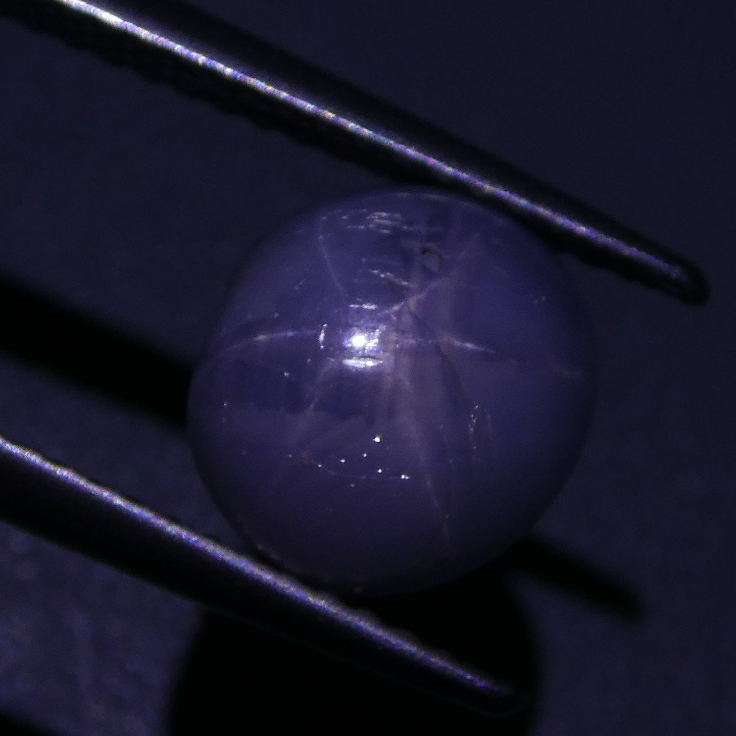 SkyJems 3.71 ct Blue Ceylon Star Sapphire - Unheated Oval Cabochon with Asterism from Sri Lanka