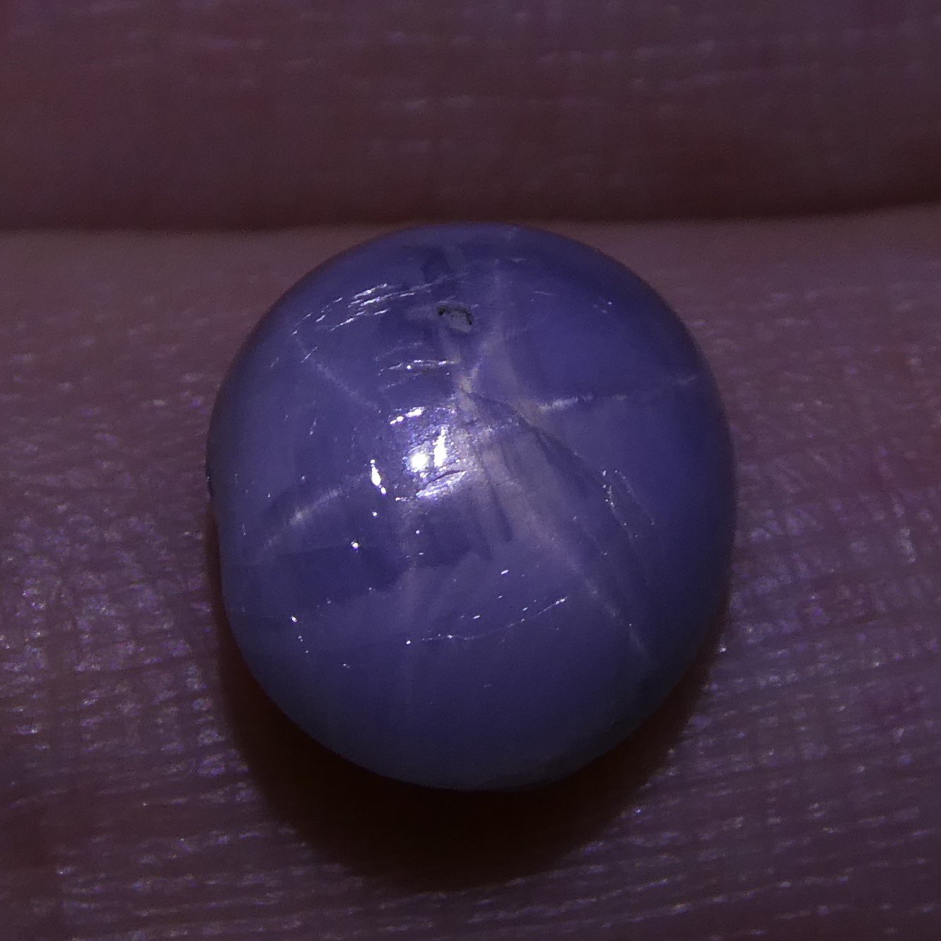 SkyJems 3.71 ct Blue Ceylon Star Sapphire - Rare Unheated Oval Cabochon with Asterism Effect