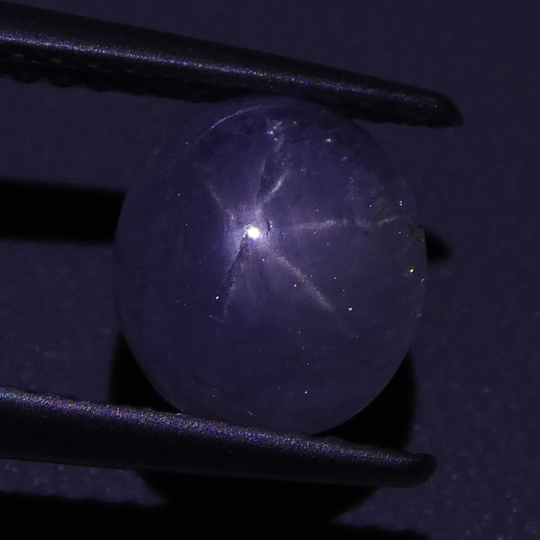 3.12 ct Unheated Blue Ceylon Star Sapphire from SkyJems - rare oval cabochon with stunning asterism from Sri Lanka