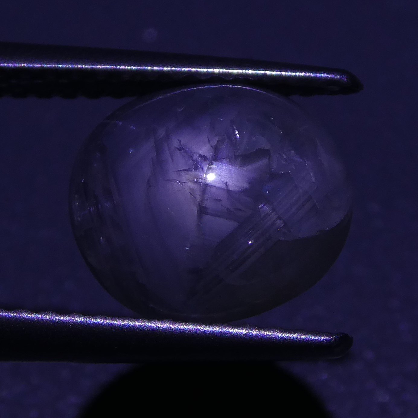 SkyJems 5.41 ct Blue Ceylon Star Sapphire - Rare Unheated Oval Cabochon with Asterism from Sri Lanka