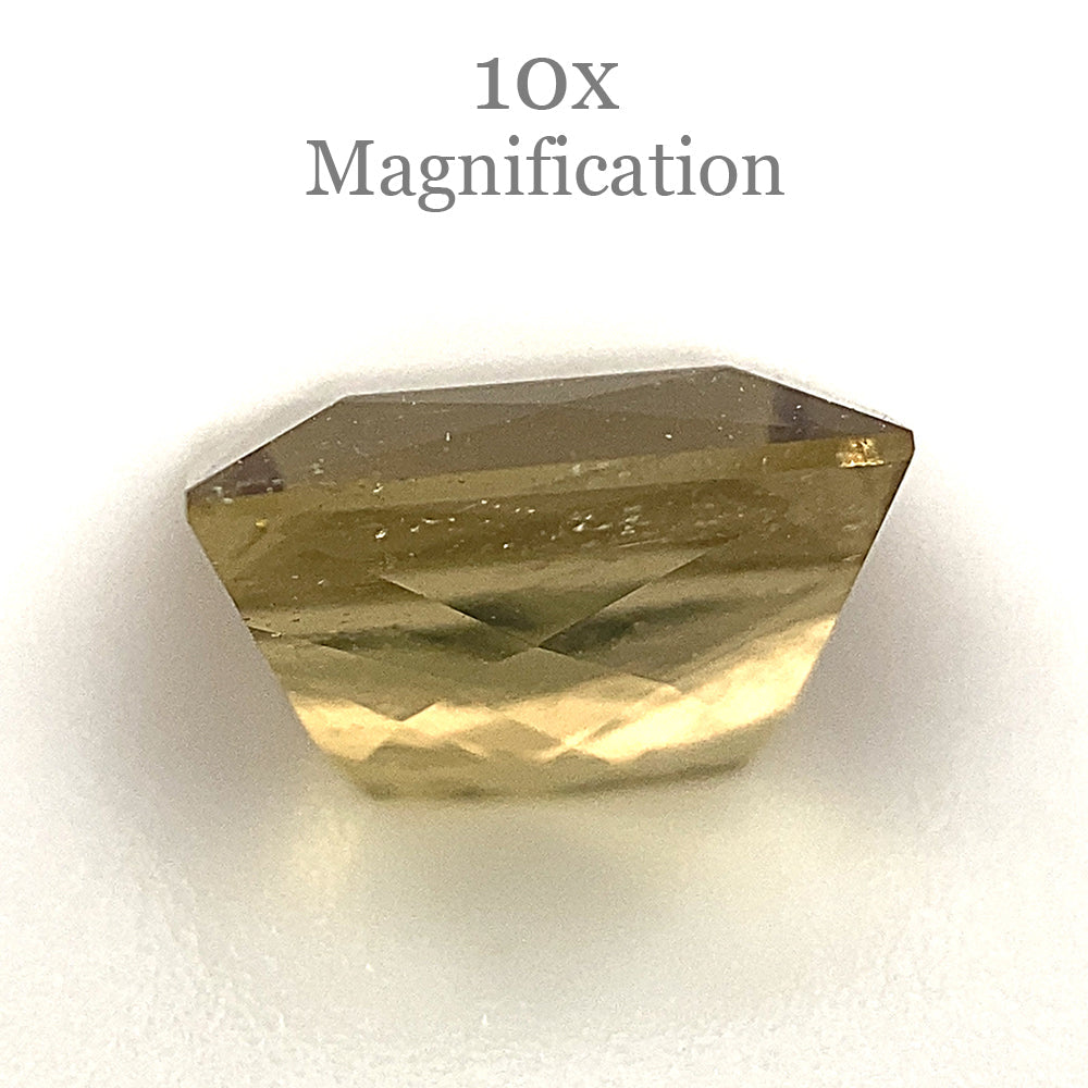1.5ct Square Brazilian Orangy Yellow Tourmaline Gemstone by SkyJems, Unheated Cushion-Cut Collector's Gem
