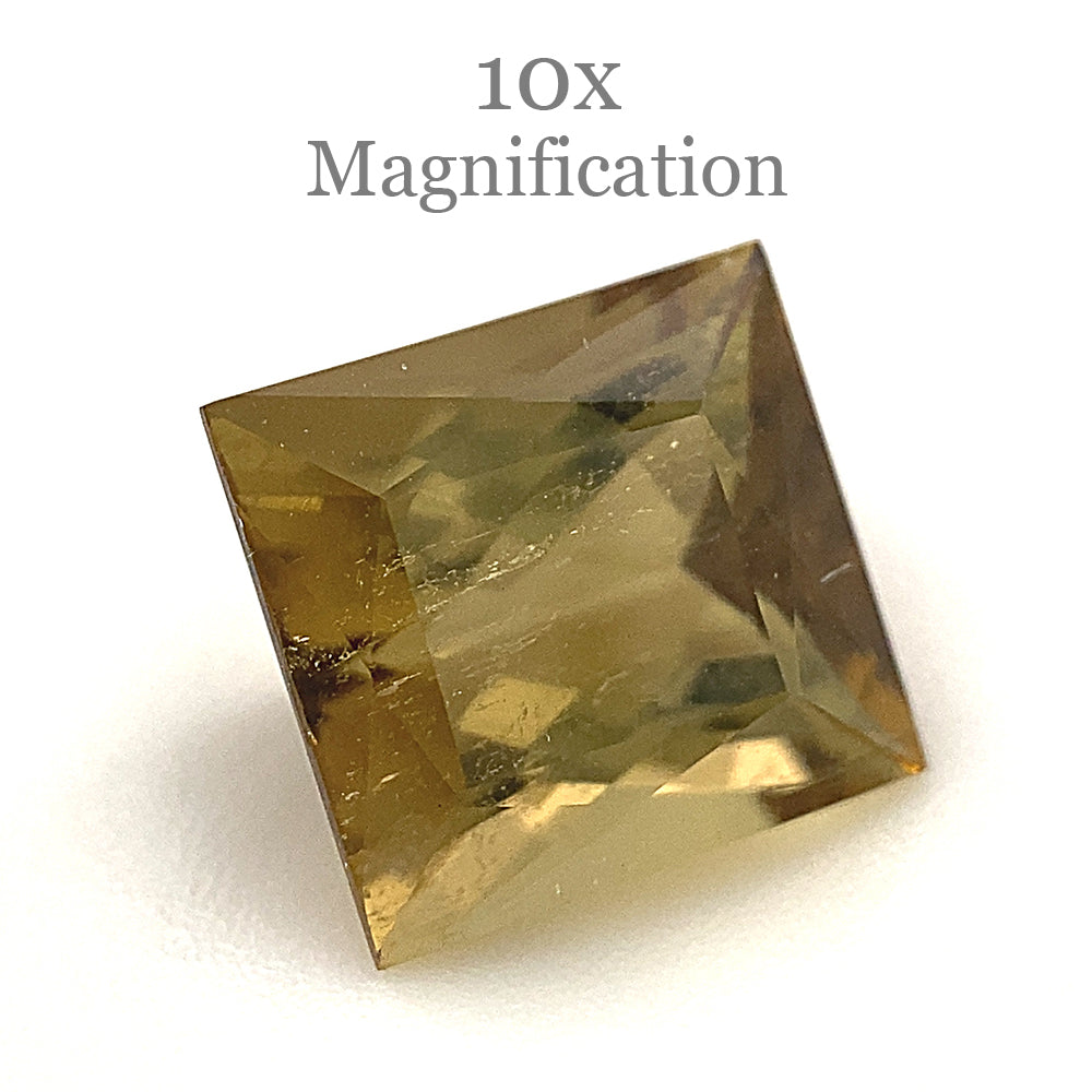 1.5ct Square Orangy Yellow Tourmaline from Brazil, precision-cut gemstone by SkyJems Canadian gem specialists