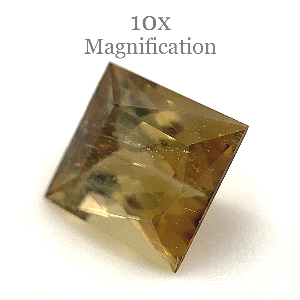 1.5ct Square Brazilian Orangy Yellow Tourmaline Gemstone from SkyJems Rare Gem Collection