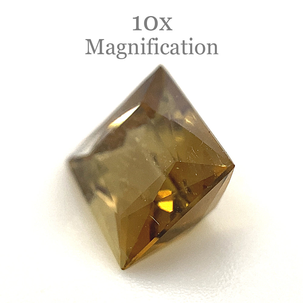 1.5ct Square Brazilian Tourmaline in Vibrant Orangy Yellow, Unheated Gem from SkyJems Gemstone Collection