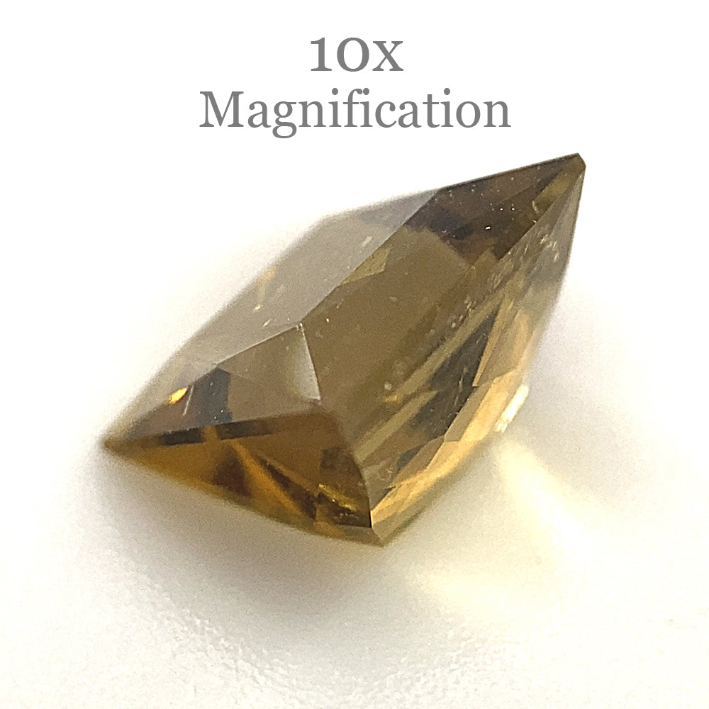 1.5ct Square Brazilian Orangy Yellow Tourmaline Gemstone by SkyJems, Unheated Cushion Modified Brilliant Cut