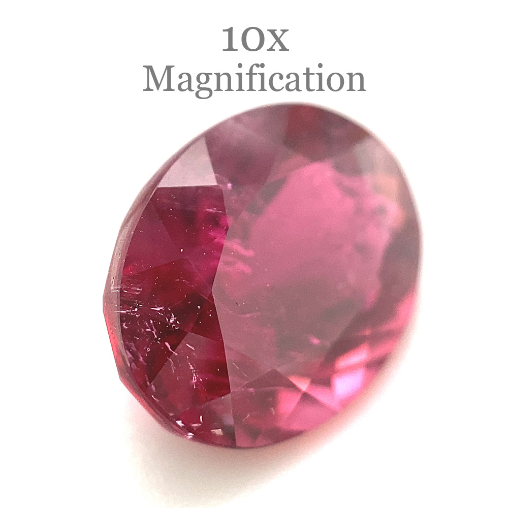4.9ct Brazilian Pink Oval Tourmaline, vivid medium-dark color, precision-cut single stone from SkyJems Canadian gem experts
