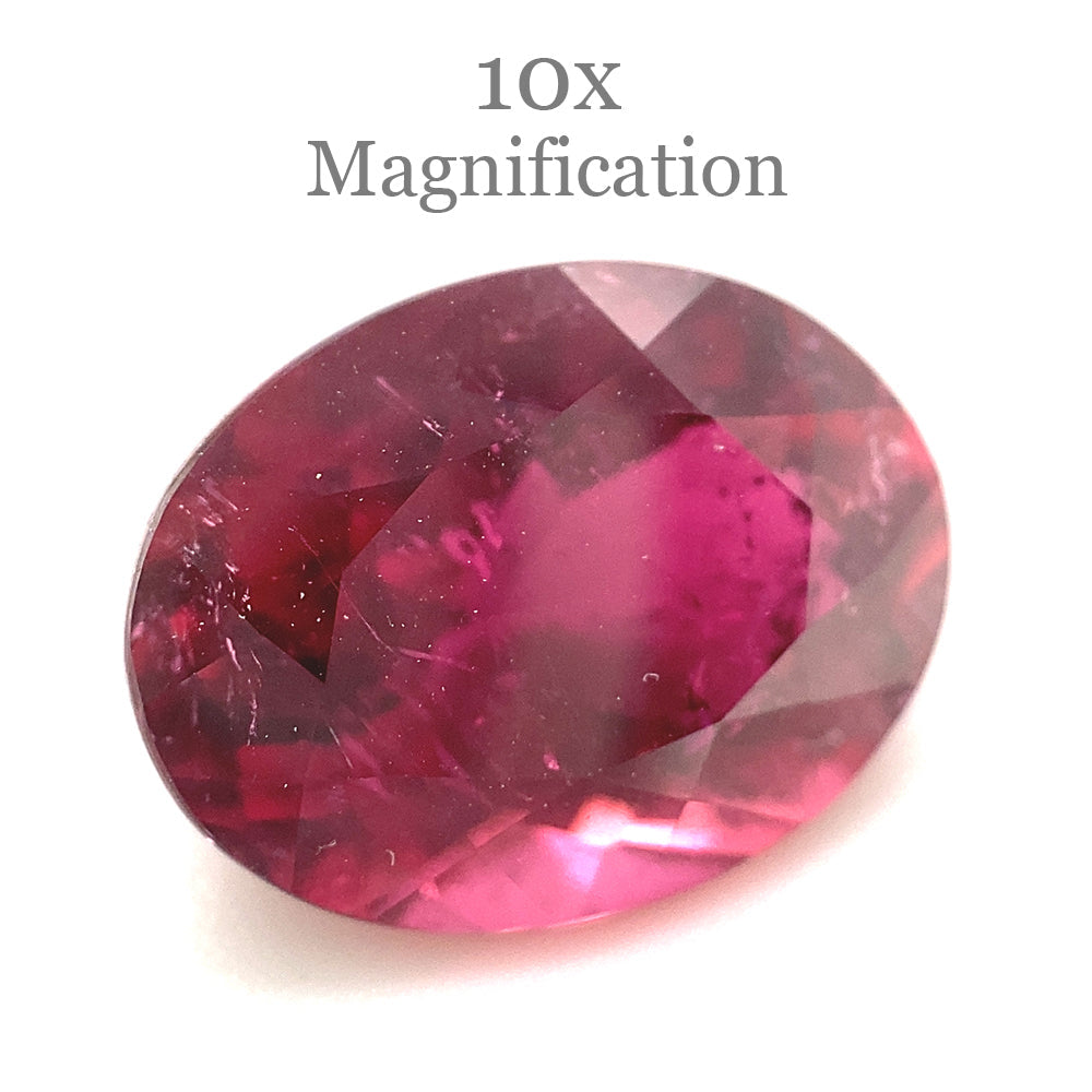 4.9ct Brazilian Pink Oval Tourmaline, vivid medium-dark color, premium single stone from SkyJems Canadian gem experts