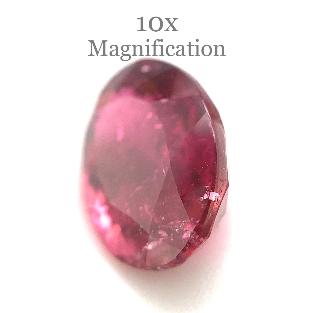 4.9ct Oval Pink Tourmaline from Brazil, vivid medium-dark color, SkyJems premium loose gemstone collection
