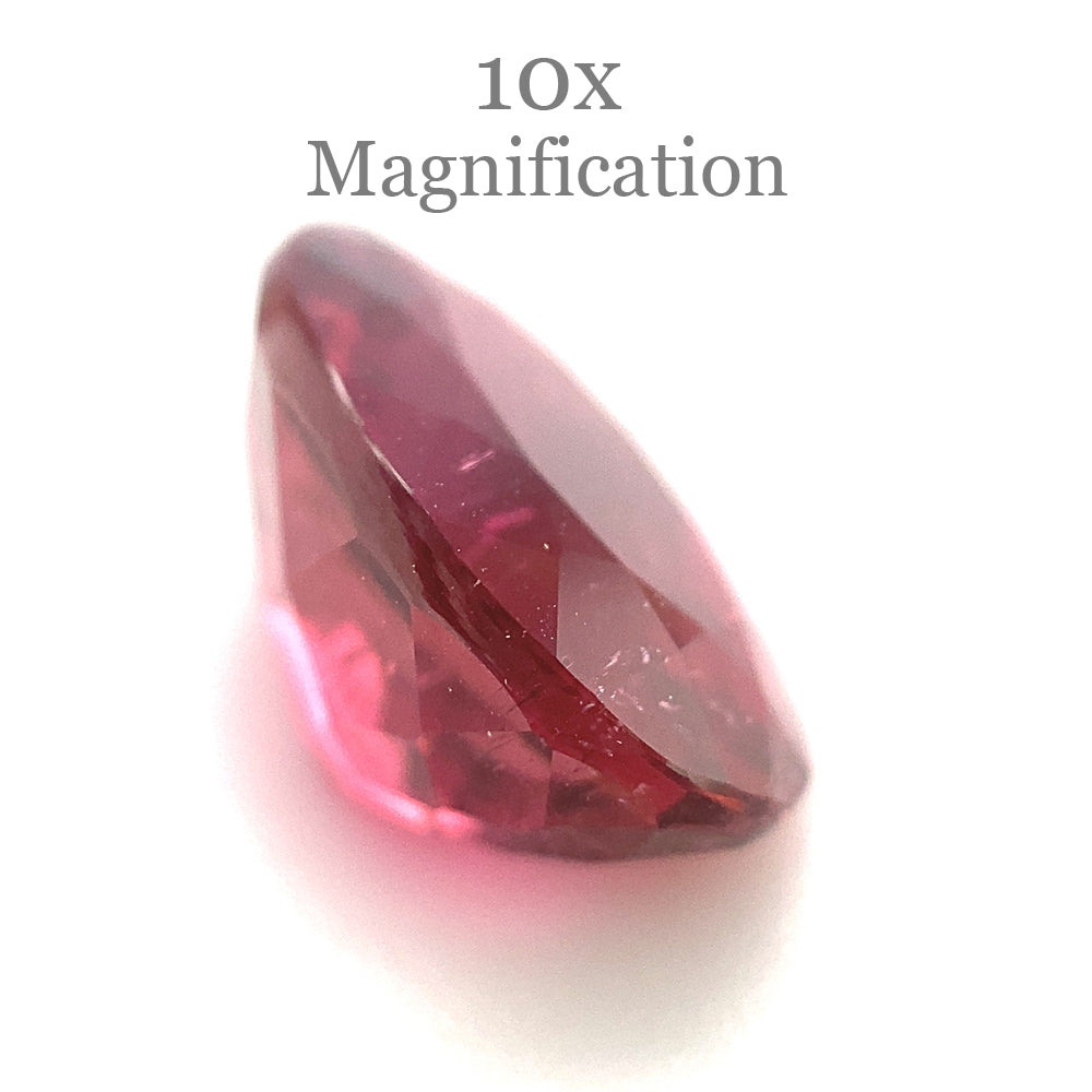 4.9ct Brazilian Pink Oval Tourmaline, vivid medium-dark color, precision-cut single stone from SkyJems Canadian gem experts