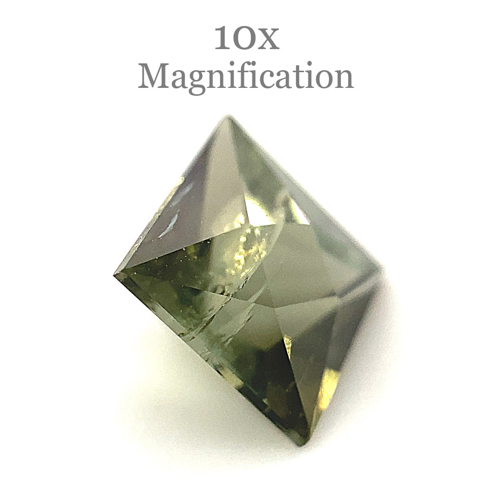 1.79ct Square Green Tourmaline from Brazil, Modified Brilliant Cut gemstone by SkyJems Canadian gem specialists