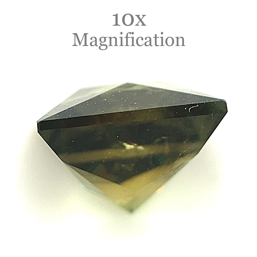1.79ct Square Green Tourmaline from Brazil, Modified Brilliant Cut gemstone by SkyJems Canadian gem specialists
