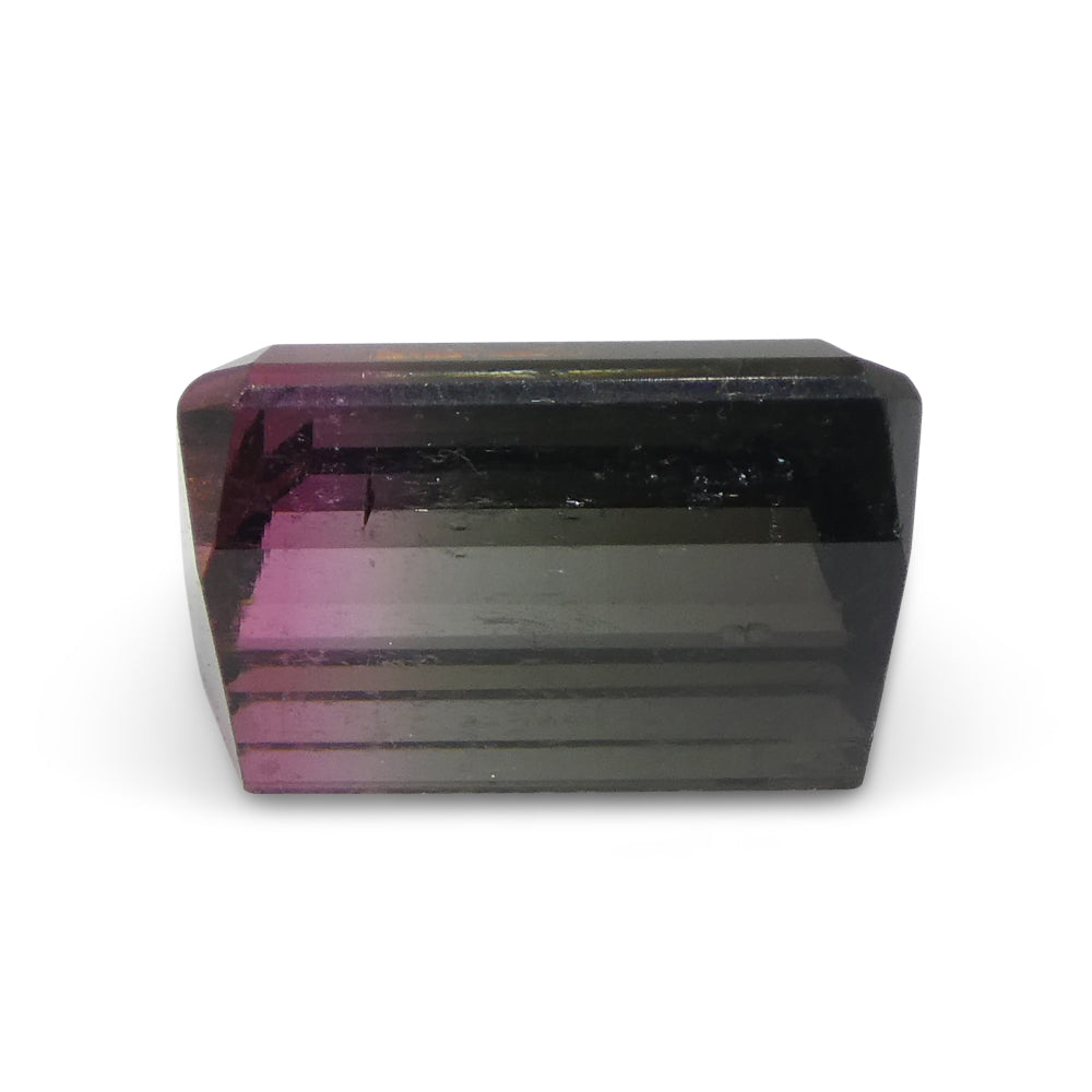 3.22ct Emerald Cut Blue & Pink Bi-Colour Tourmaline from Brazil - Skyjems Wholesale Gemstones