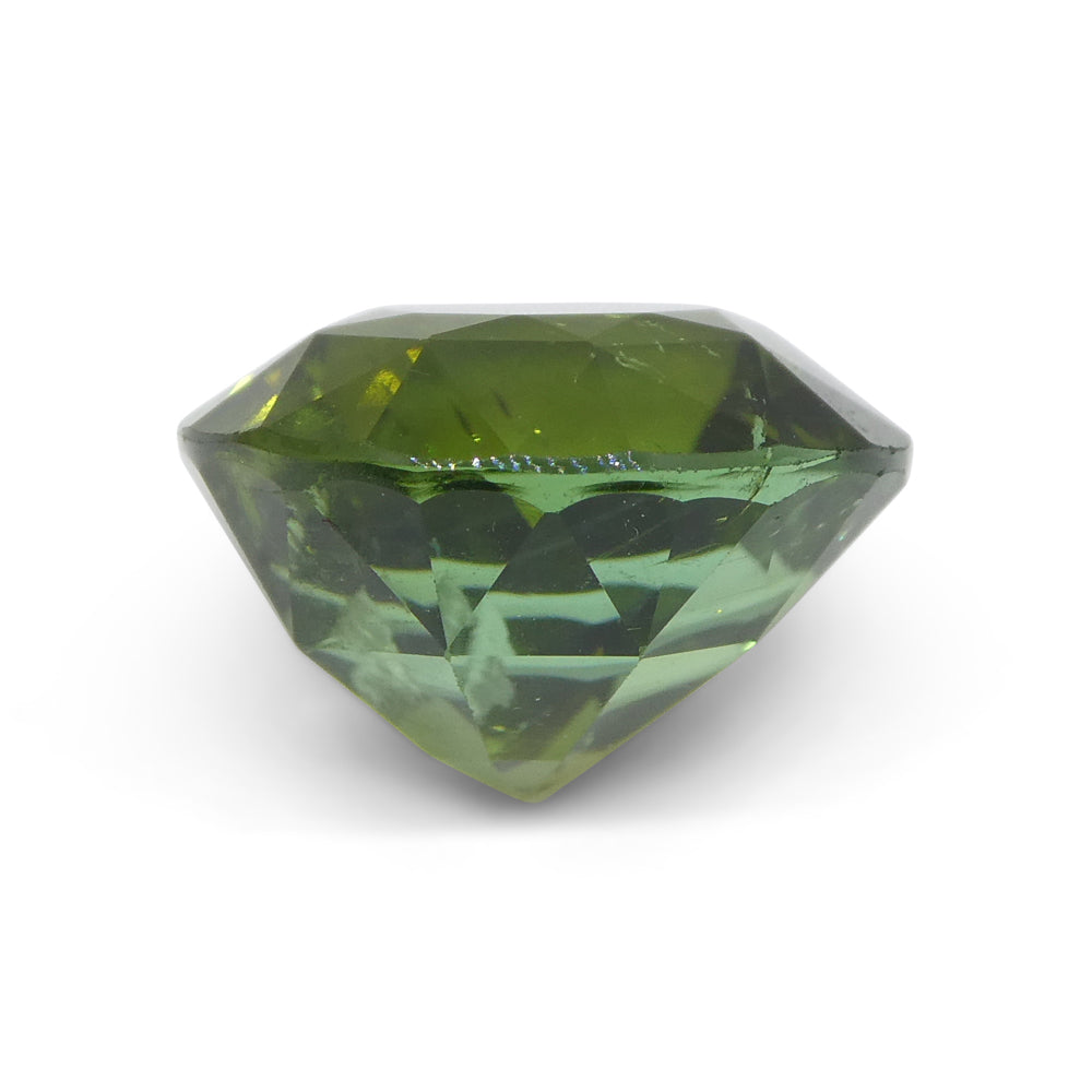 4.92ct Brazilian Green Cushion Tourmaline, brilliant-cut gemstone from SkyJems' premium colored stone collection