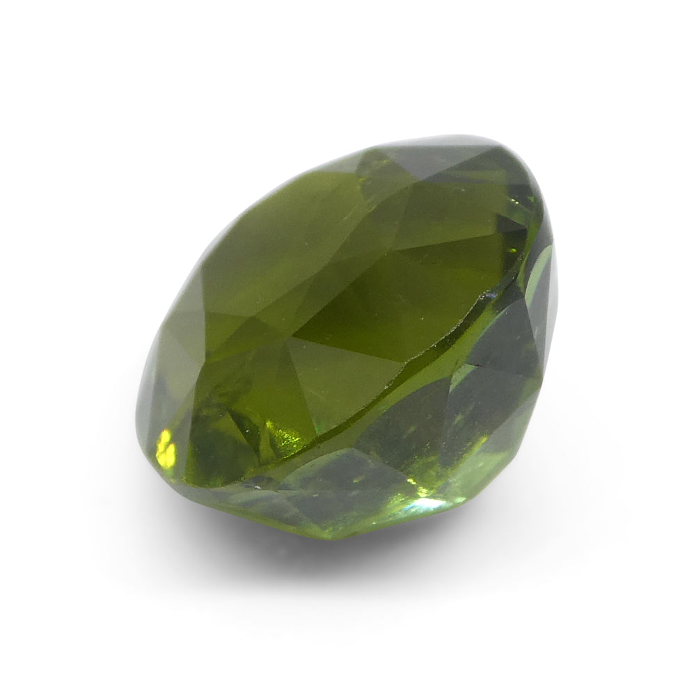 4.92ct Brazilian Green Cushion Tourmaline, brilliant-cut gemstone from SkyJems' premium colored stone collection