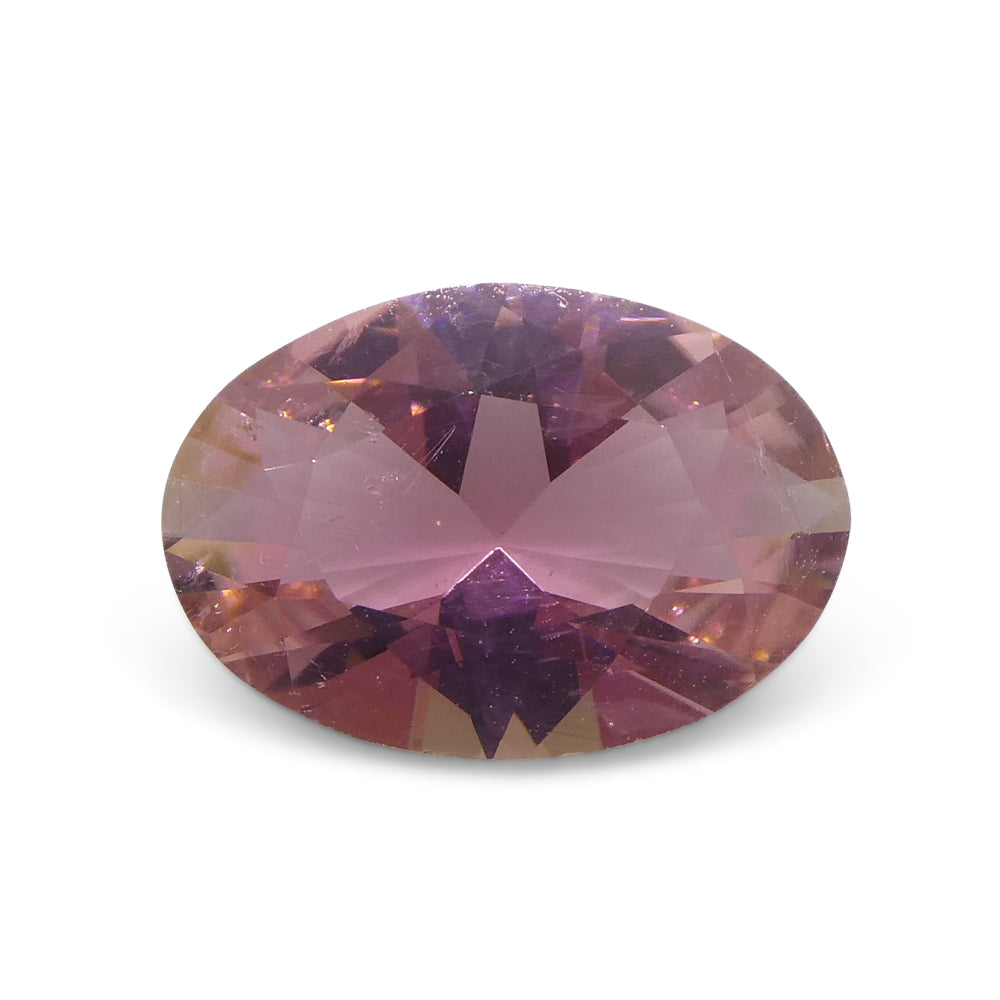 1.94ct Brazilian Pink Oval Tourmaline, Modified Brilliant Cut, premium single stone from SkyJems Canadian gemstone collection