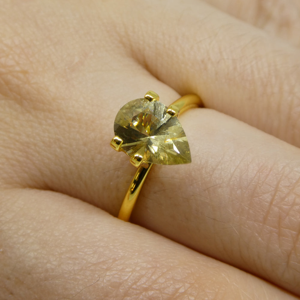 1.47ct Pear Yellow Tourmaline from Brazil - Skyjems Wholesale Gemstones