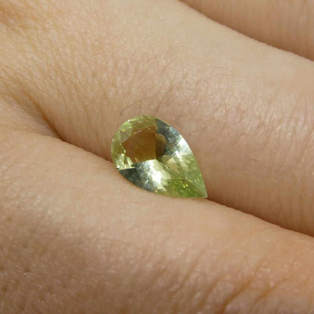 1.04ct Brazilian Green Pear Tourmaline, Modified Brilliant Cut | Premium Loose Gemstone by SkyJems Canada