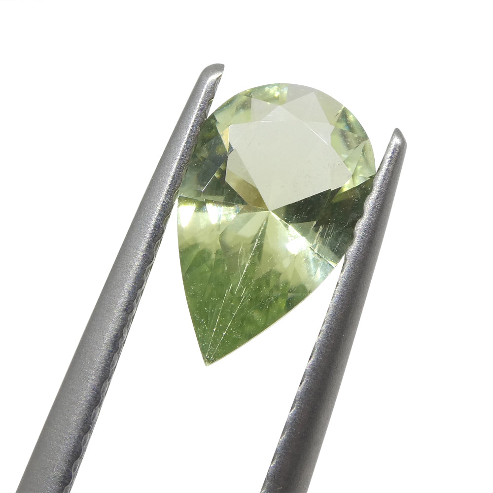1.04ct Brazilian Green Pear Tourmaline, Modified Brilliant Cut | Premium Gemstone by SkyJems Canadian Gem Specialists