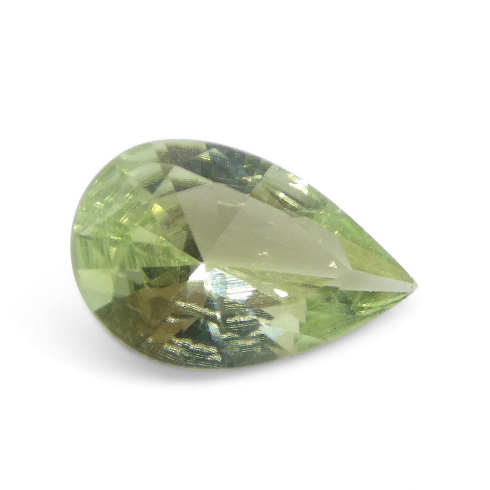 1.04ct Brazilian Green Pear Tourmaline, Modified Brilliant Cut | Premium Gemstone by SkyJems Canadian Gem Specialists