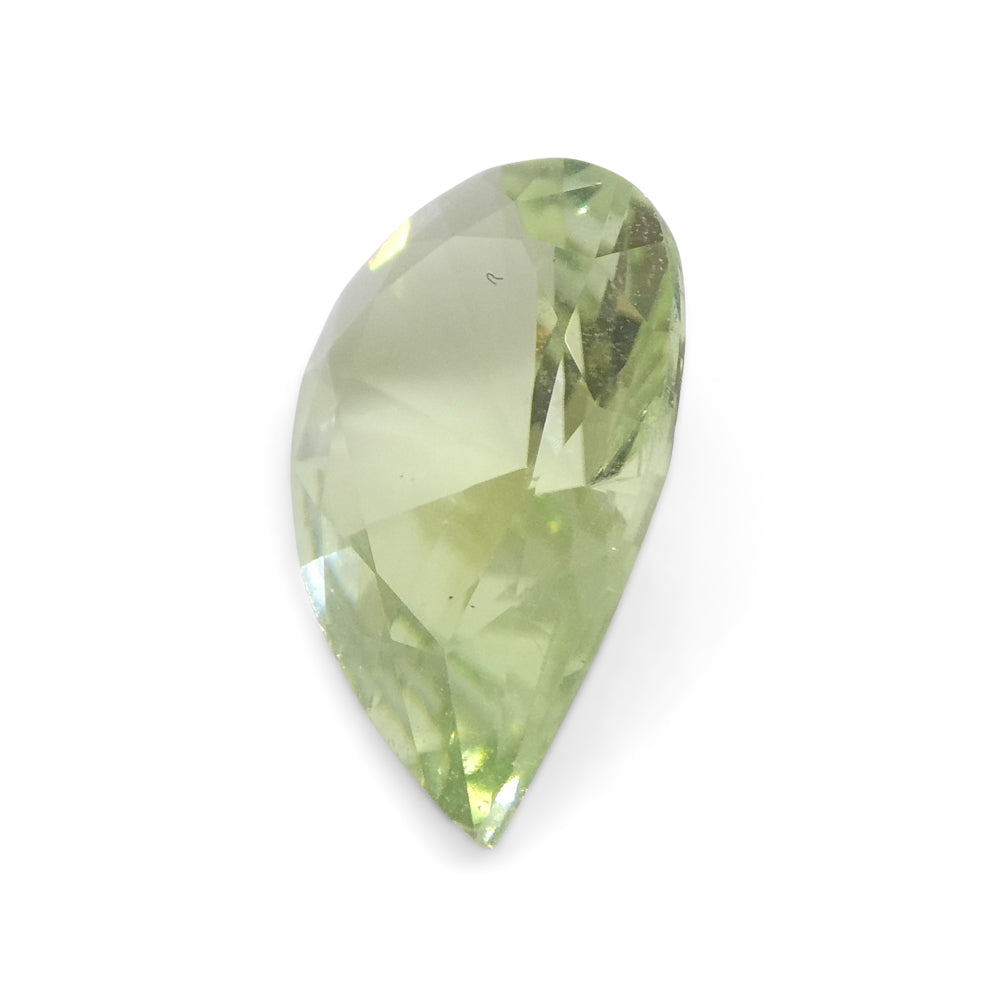 1.04ct Brazilian Green Pear Tourmaline, Modified Brilliant Cut, premium single stone from SkyJems Canadian gemstone collectio