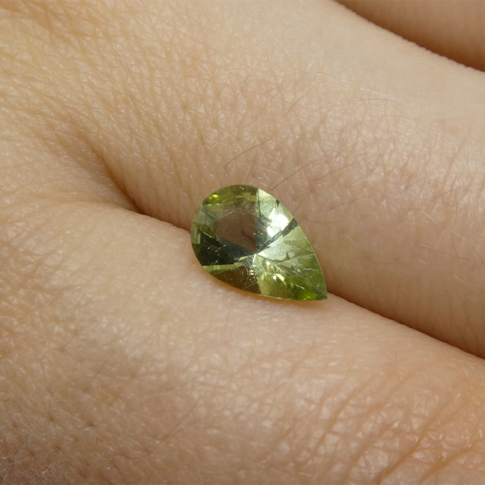 1.02ct Pear Green Tourmaline from Brazil - Skyjems Wholesale Gemstones