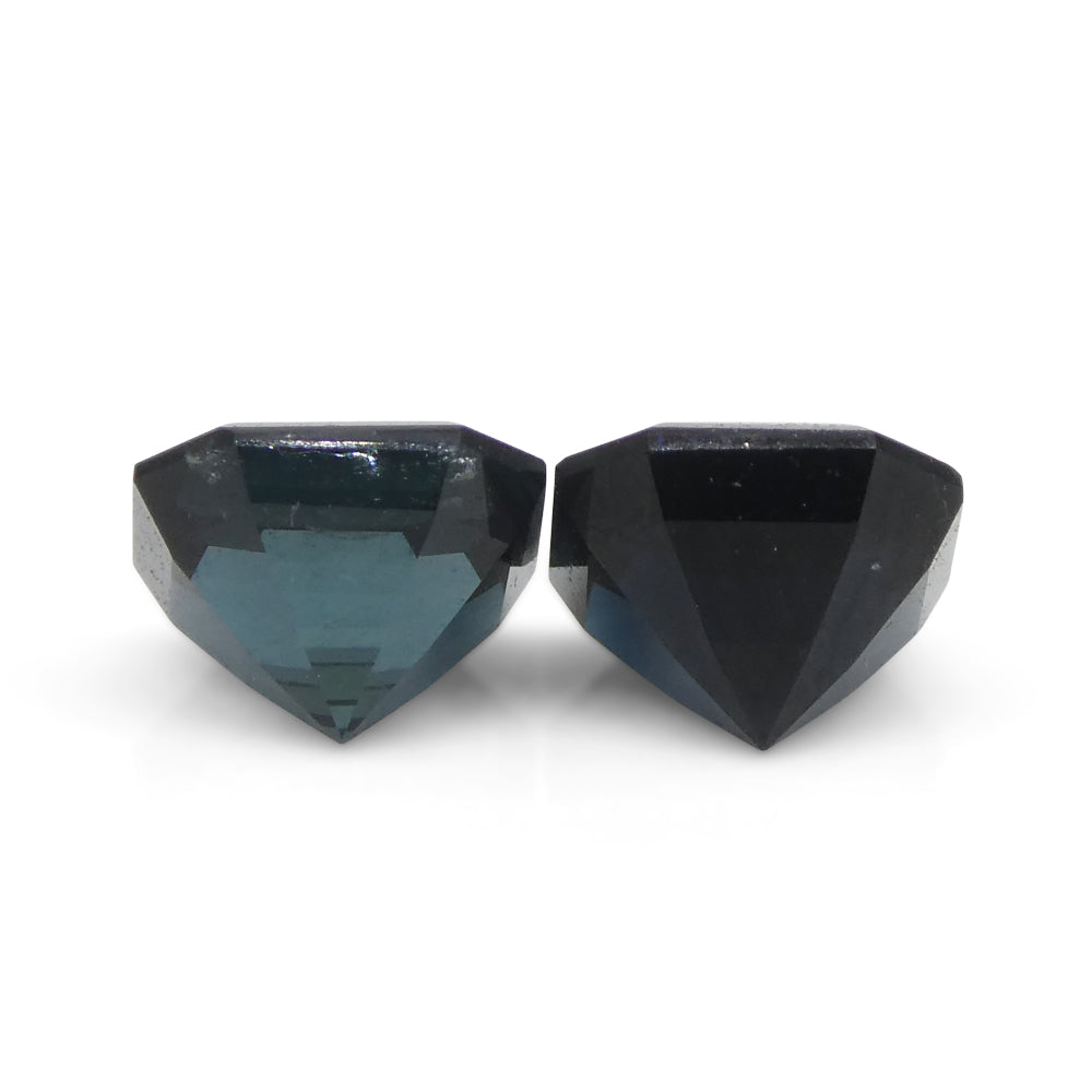 1.44ct Pair Asscher Blue Tourmaline from Brazil - Skyjems Wholesale Gemstones