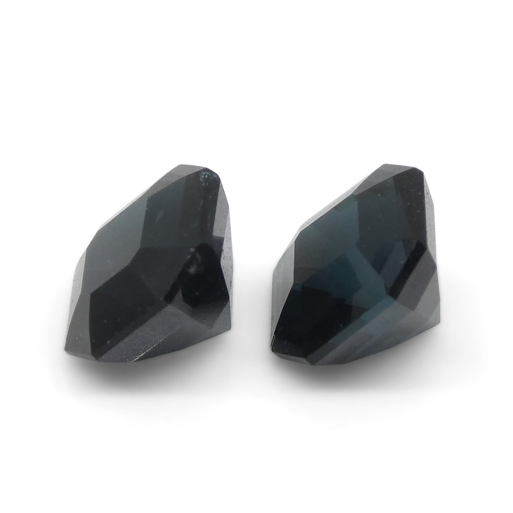 1.44ct Pair Asscher Blue Tourmaline from Brazil - Skyjems Wholesale Gemstones
