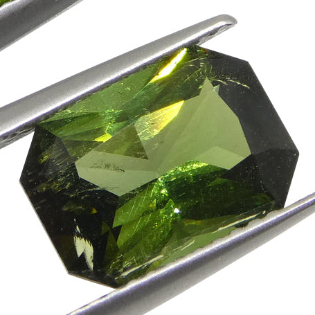 6.31ct Pair Scissor Cut/Octagonal Green Tourmaline from Brazil - Skyjems Wholesale Gemstones